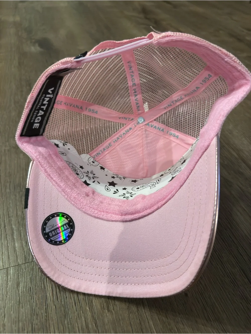 Vintage Havana Pink Glitter Hat